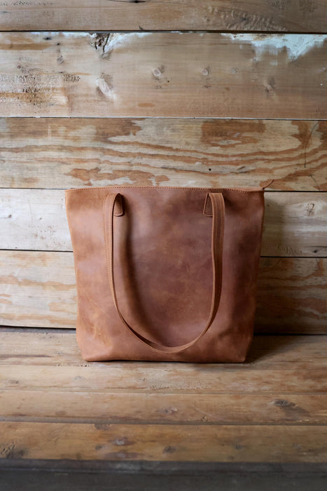 Kilele Leather Market Tote