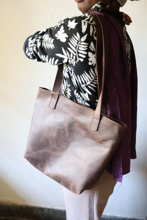 The Kilele Leather Day Tote