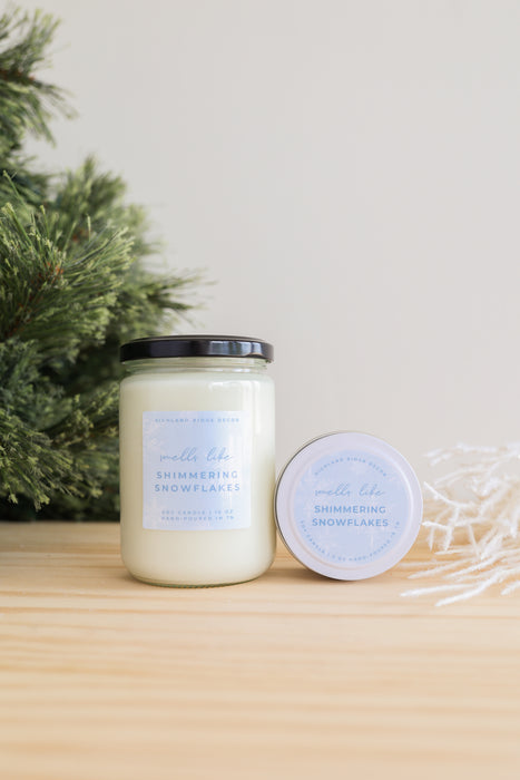Shimmering Snowflakes Candle