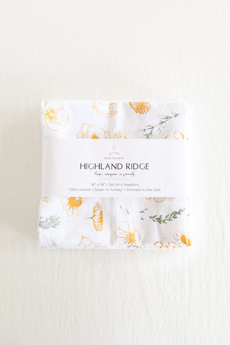 Flower Garden Napkins Set of 4