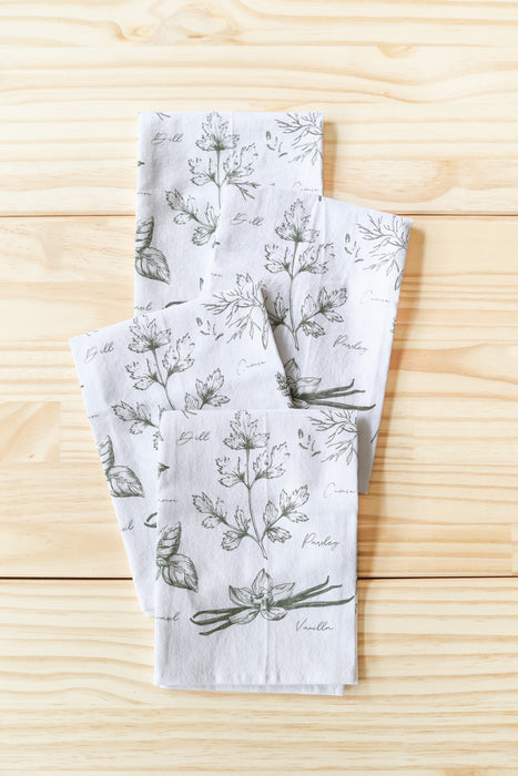 Kitchen Herbs Napkins Set of 4