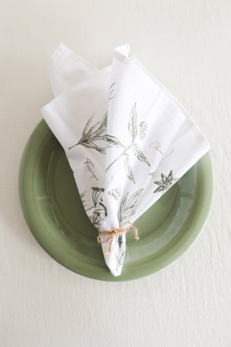 Kitchen Herbs Napkins Set of 4