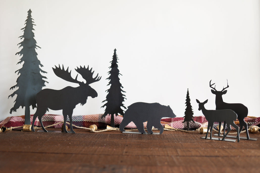Buck Silhouette Woodland Statue
