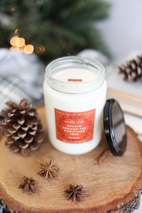 Hand-Poured Soy Candle - Orange Clove "Rockin' Around The Christmas Tree"