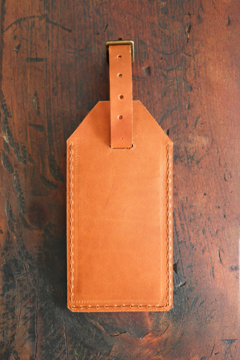 Cognac Luggage Tag