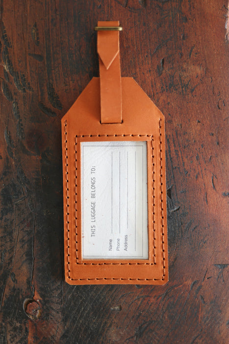 Cognac Luggage Tag