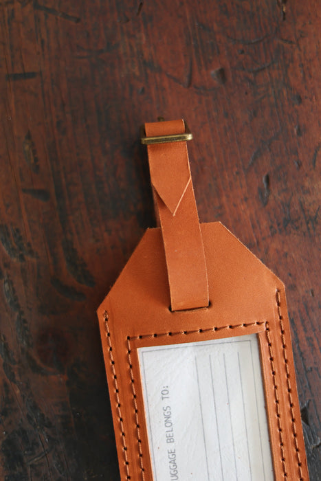 Cognac Luggage Tag