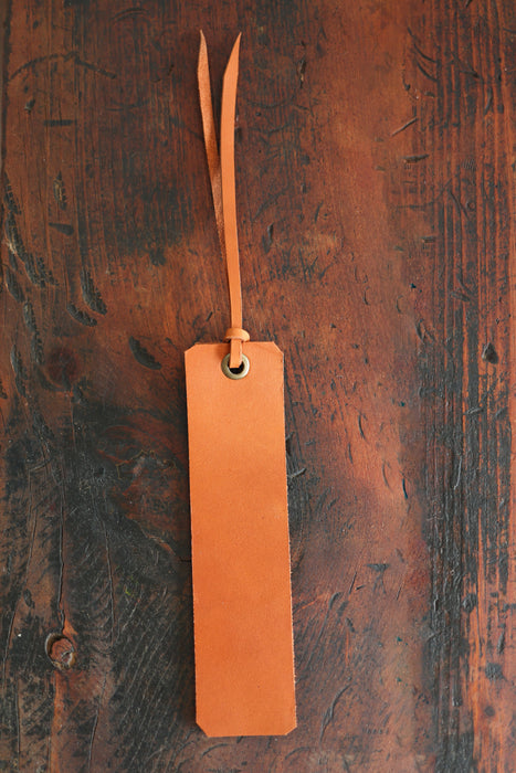Cognac Leather Bookmark