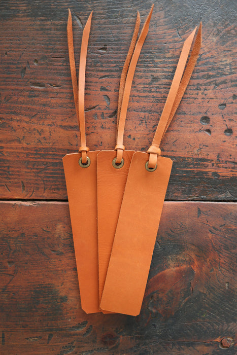 Cognac Leather Bookmark