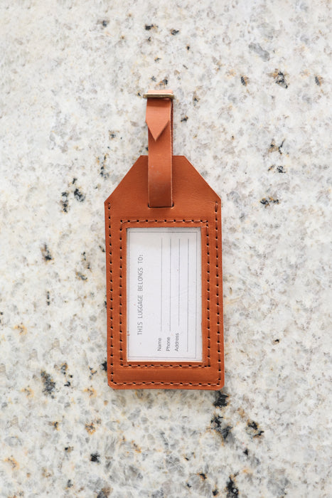 Cognac Luggage Tag