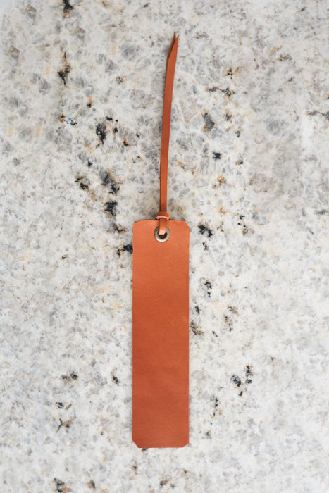 Cognac Leather Bookmark