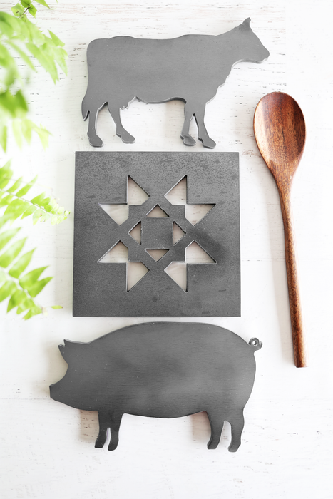 Cow Trivet Hot Plate Pot Holder