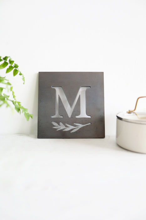 Personalized Kitchen Trivet Hot Plate Monogram Pot Holder Square