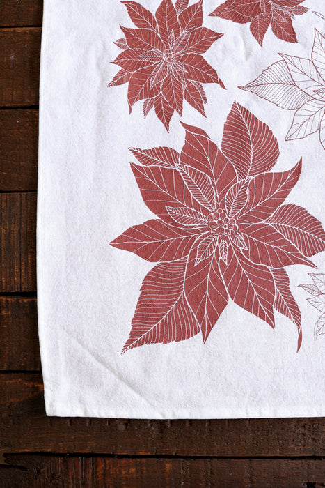 Poinsettia Tea Towel