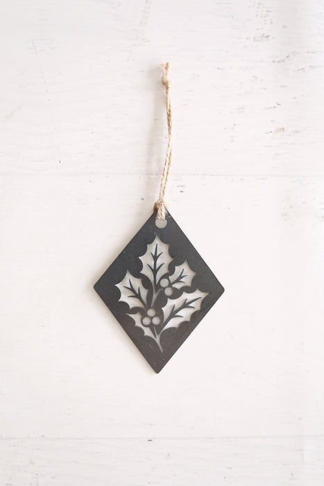 Holly Diamond Christmas Tree Ornament
