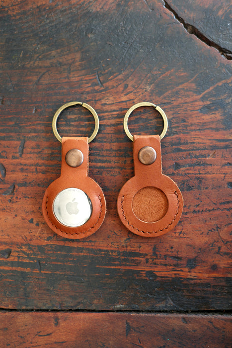 Custom Leather AirTag Keychain