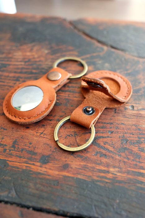 Leather AirTag Keychain