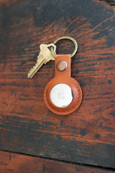 Custom Leather AirTag Keychain