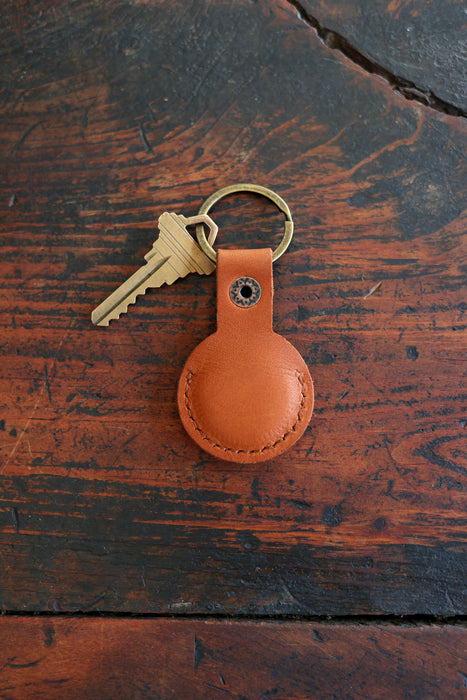 Custom Leather AirTag Keychain