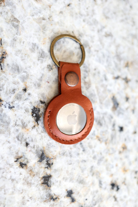 Leather AirTag Keychain