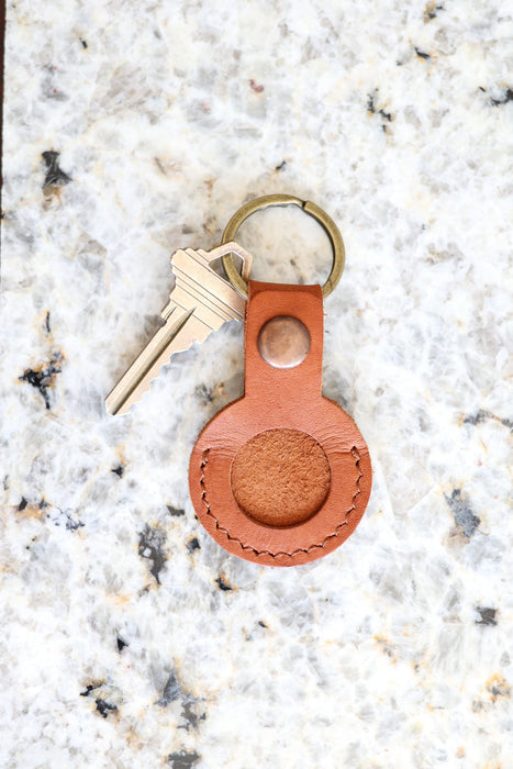 Custom Leather AirTag Keychain