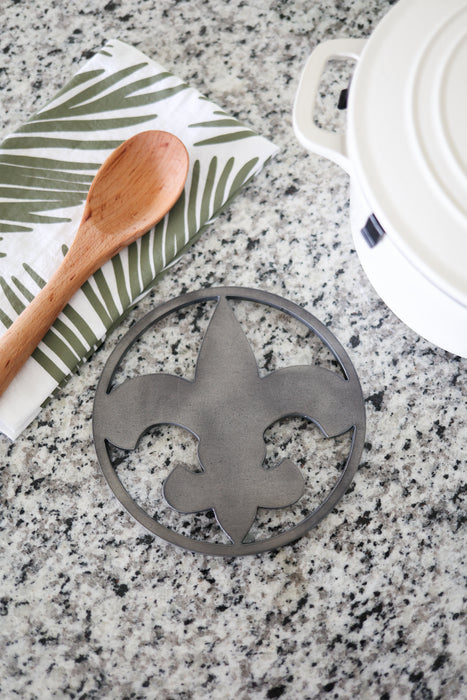 Fleur-de-lis Trivet Hot Plate Pot Holder