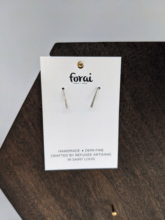 Indra Staple Earrings in Sterling Silver