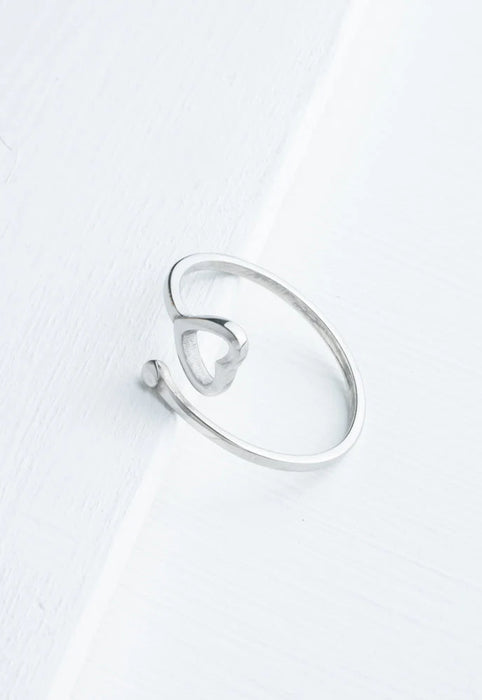 Ada Silver Heart Ring