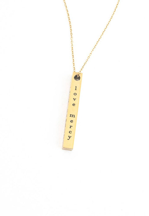 Justice Gold Gold Bar Necklace