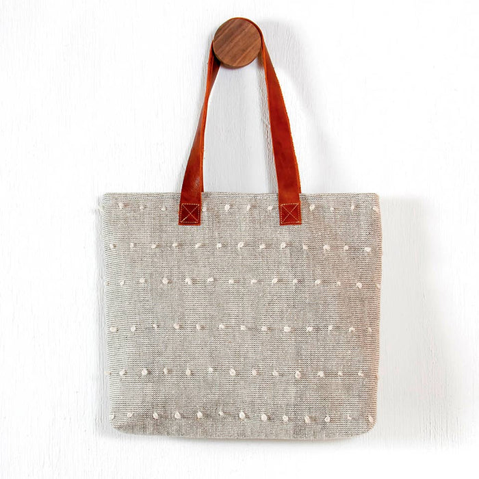 Natural Handwoven Textured Tote