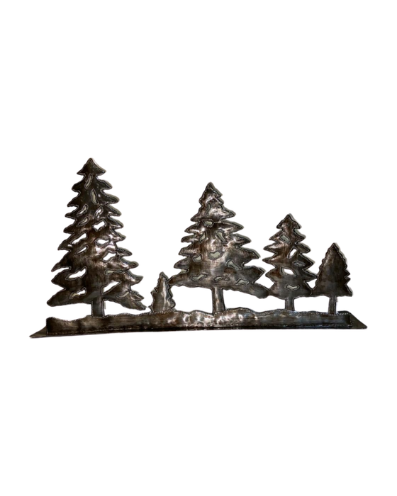 Pine Tree Forest Metal Art