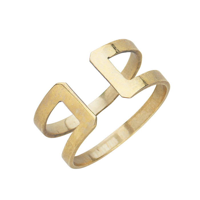 Open Brass Bombshell Ring