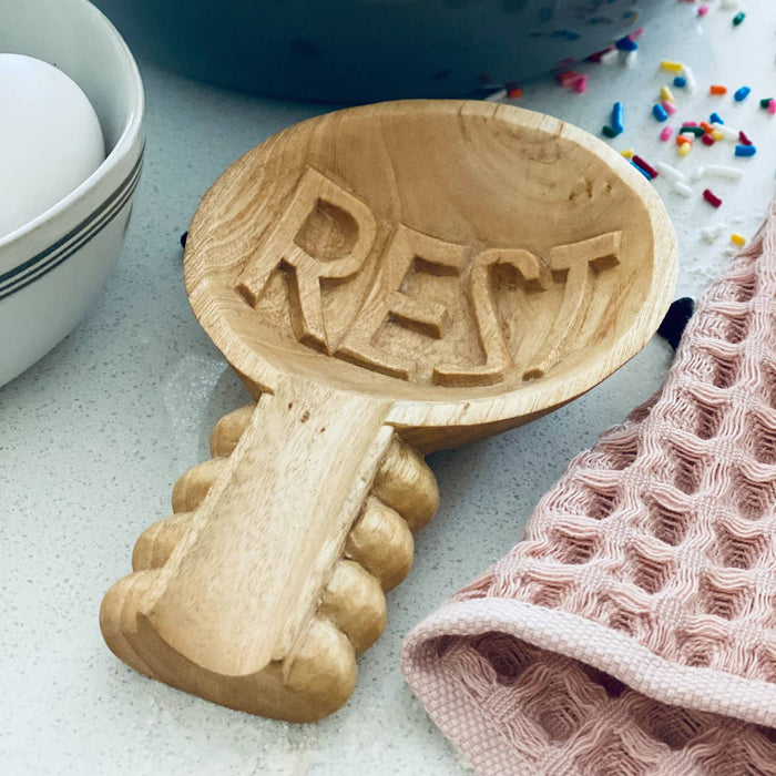 Cheryl Spoon Rest - Hand Carved
