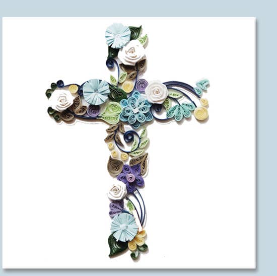 Cross, quilling card, handmade card, paper card