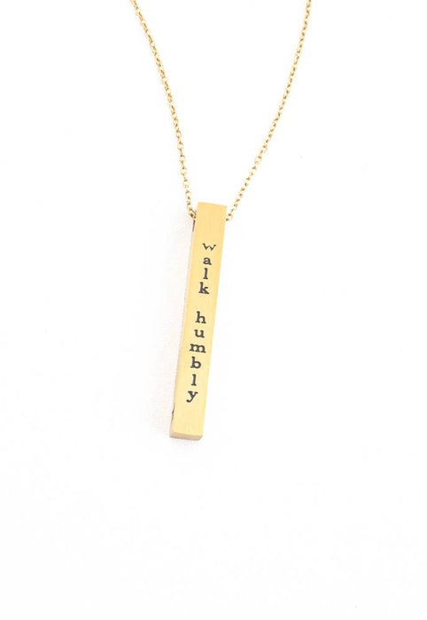 Justice Gold Gold Bar Necklace