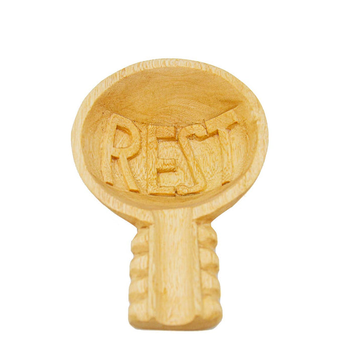 Cheryl Spoon Rest - Hand Carved