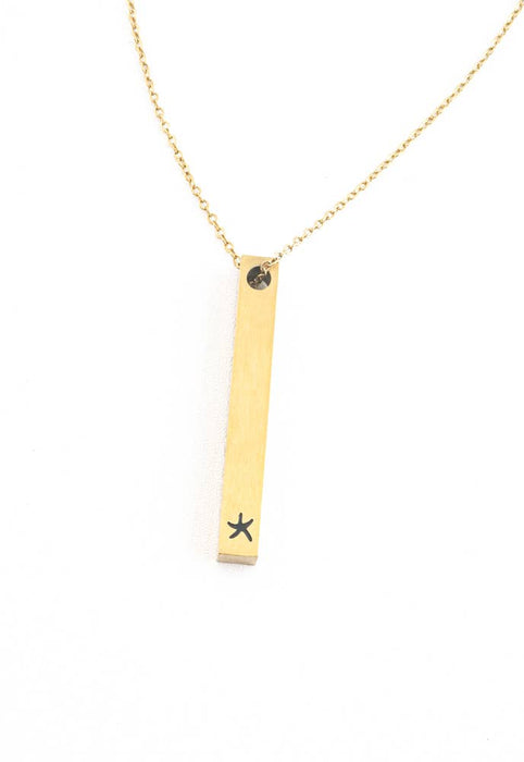 Justice Gold Gold Bar Necklace