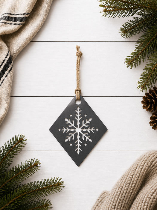 Snowflake Diamond Christmas Tree Ornament