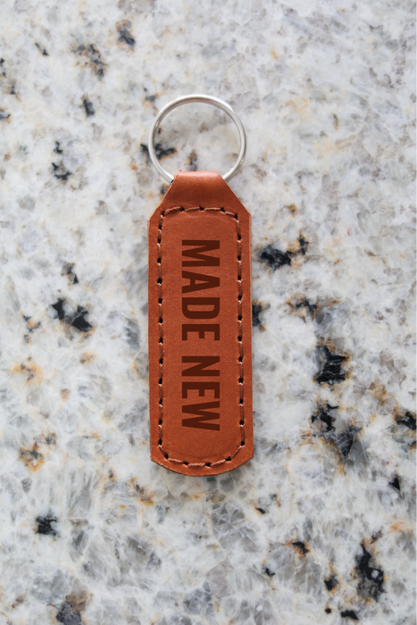 Made New Keychain Engraved Leather