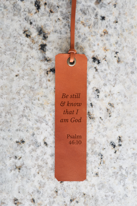 Be Still & Know Leather Bookmark