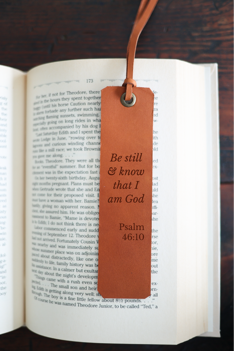 Be Still & Know Leather Bookmark