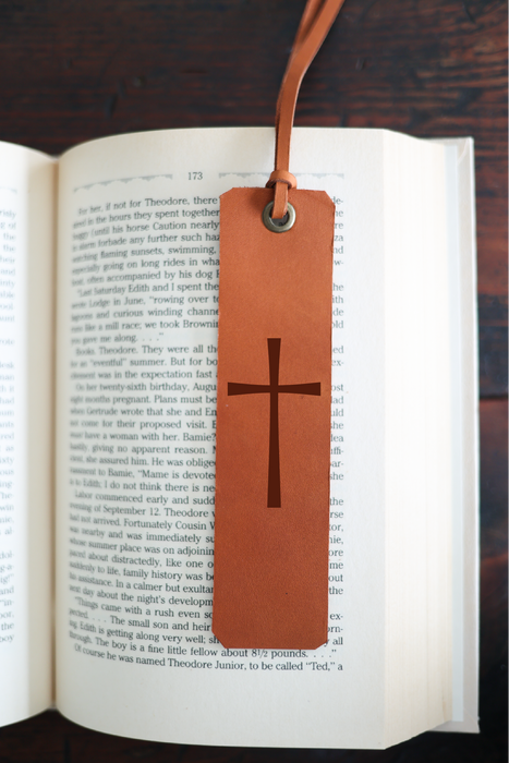 Cross Leather Bookmark