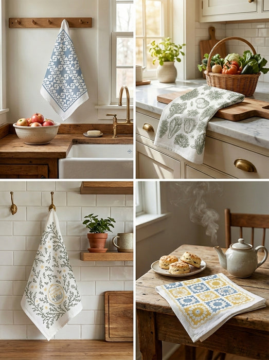 Garden Greens Cabbage Tea Towel