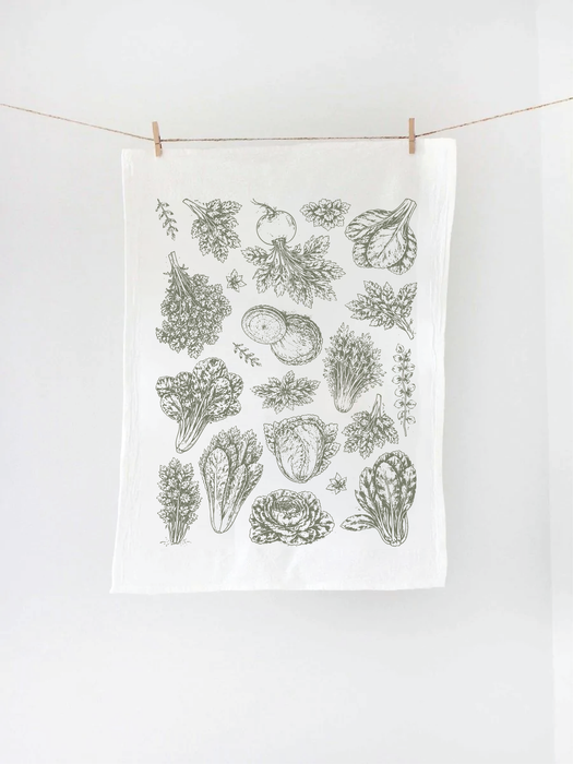 Garden Greens Cabbage Tea Towel
