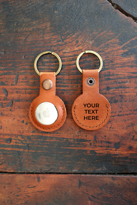 Custom Leather AirTag Keychain