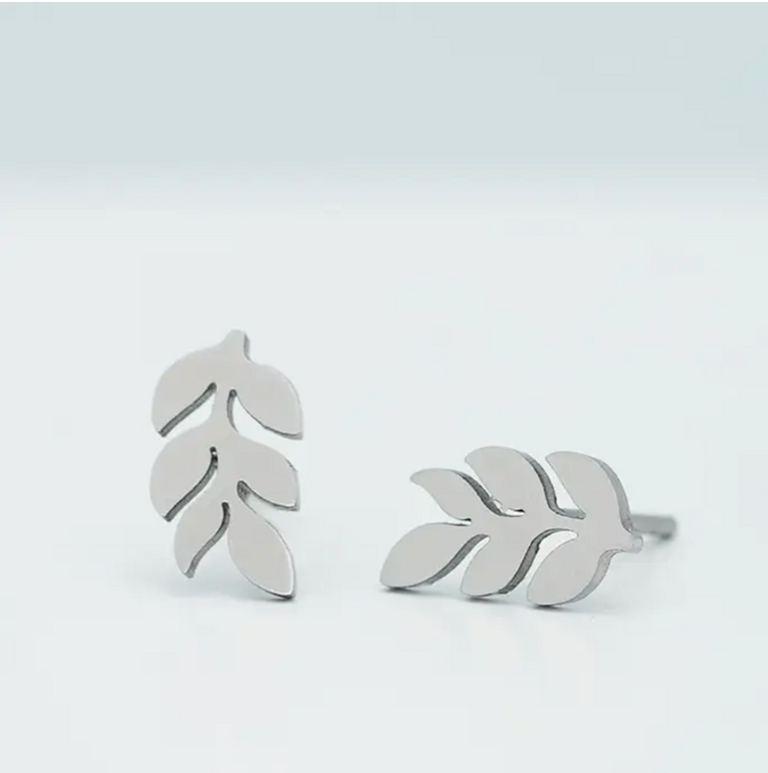 Rowen Leaf stud earrings