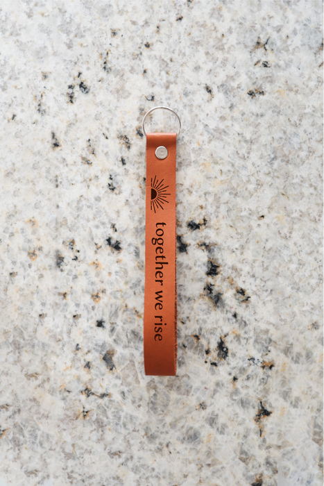 Together We Rise Leather Wristlet
