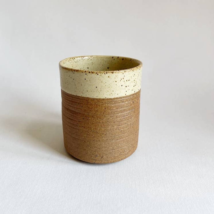 Rustic White Ceramic Handmade Tumbler Mug
