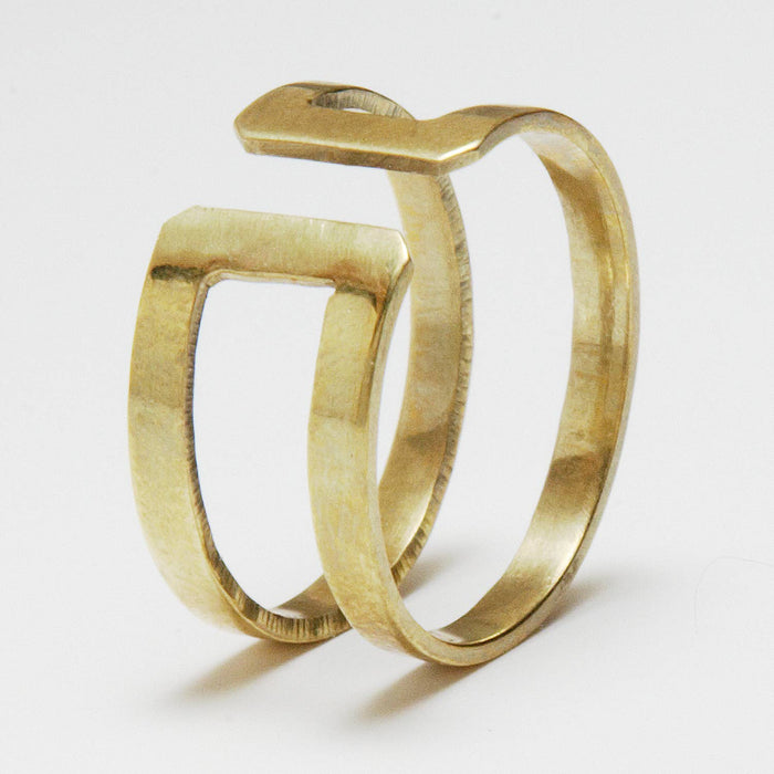 Open Brass Bombshell Ring