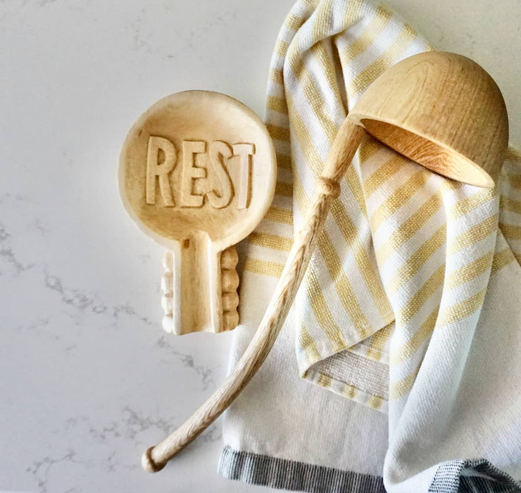 Cheryl Spoon Rest - Hand Carved